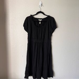 Old Navy Maternity Dress Large Black Ruffles Stretch